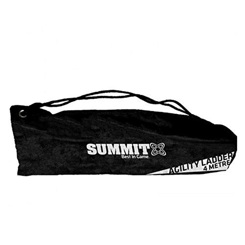 Summit Adjustable Agility Ladder - Agility Speed and Balance Training Fitness Ladder for All Ages – 10 Strips 13ft - Included Carry Bag