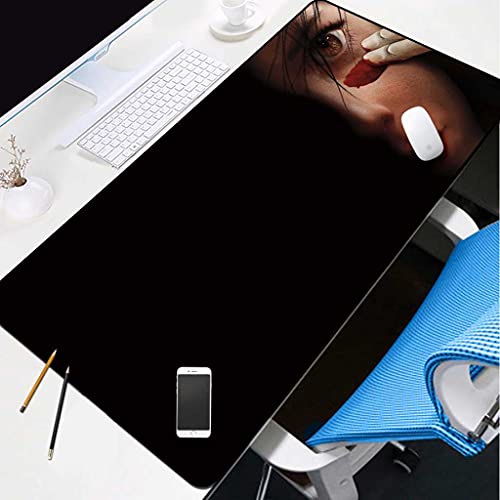 Grand mouse pad Bloody Girl anime tapis de souris de bureau et configuration gaming 900x400