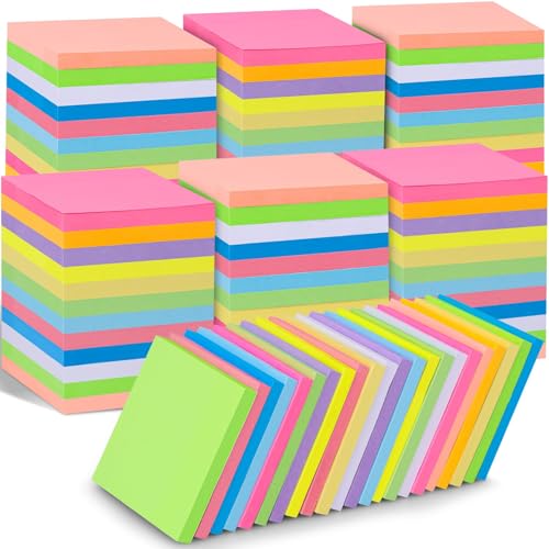 Image of 60 Pack Sticky Notes Bulk 3x3 Inch 12 Colors Self Stick Memo Pads