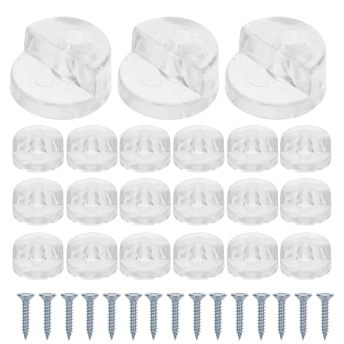 DONFAMDS 30個 衣?用耐久固定クリップ ネジ付き 簡単取付け可能 多用途ミラー吊り具 ワードローブ キャビネット シューズボックス対応