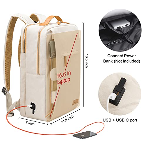 Hp hope Laptop Backpack for Women Travel Durable Backpacks Carry On, with USB Charging Port, Fits 15.6 Inch Laptop - Image 3