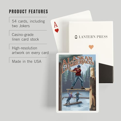 Baraja de Naipes Póker Alaskan Lumberjacks 52 Cartas miniatura 3