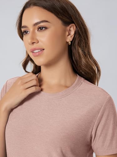 Image of ODODOS Women's Performance Cropped Tee Ultra Soft odSTRATUM Tech Short Sleeve Relaxed Top Crew Neck T-Shirts
