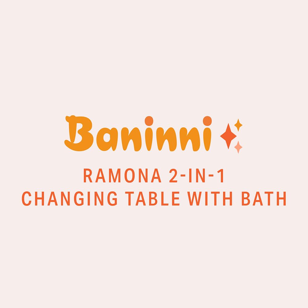 Baninni 2 in 1 Tavolo fasciatoio con bagno Ramona Grigio