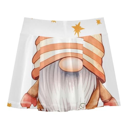 Girls Skorts Athletic Shorts Toddlers Tennis Skirts Preppy Little Girl Fall Gnome Pumpkins Halloween 3t2