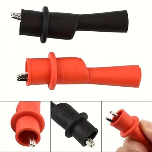 Image of Replacemen Push-on Alligator Clips for Multimeter Test Lead,4 Pcs (4 PCS) (4PCS)
