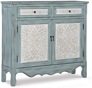 Powell Antique Console, Blue/White