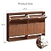 Hootata 47.2''W Walnut Shoe Storage Cabinet for Entryway with 4 Flip Drawers, Fluted Slim Shoe Cabinet, Free Standing Wooden Shoes Organizer for Foyer, Hallway