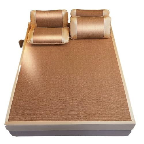 Tapis rafraîchissant en rotin carbonisé matelas pliant bambou