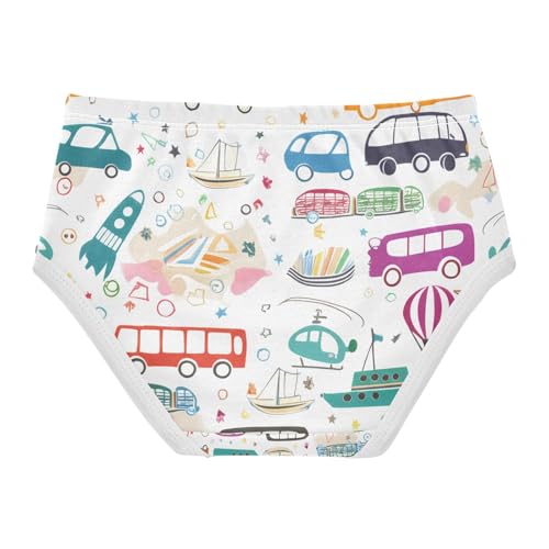 Colorful Transportation Vehicles Cars Toddler Girls's Underwear 2T 202c13812