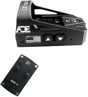 ADE Delta RD3-012 Red Dot + Rear Sight Optic Mounting Plate/Adapter for All Glock (Non-MOS) Standard Models and Taurus G3C