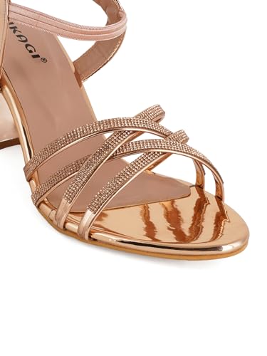 Image of IKAGI Women's Fashion Sandals | Faux Leather Comfortable and Stylish Heel | For Wedding Occasion| For Women & Girls