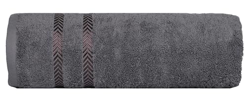 Image of Casa Copenhagen, Super Soft Ember Collection 2 Pieces 100% Cotton Large Bath Towel (Size : 75 x 150 cm) - Navy & Grey Violet