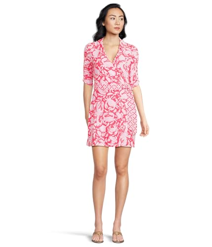 Lilly Pulitzer Womens Ibby Skirted Rompers Cane Coral Crab Collab Engineered Romper XL