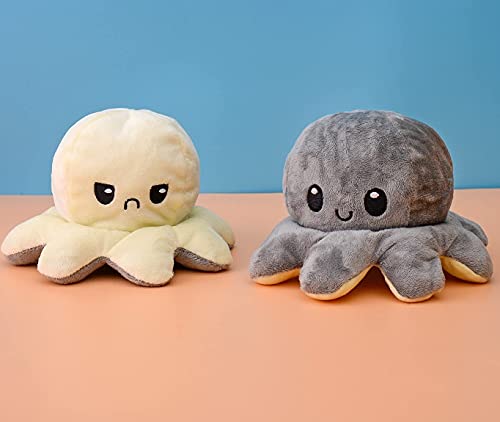 KUNSTIFY XXL Oktupus Stimmungs Kuscheltier Oktopus Kuscheltier wenden Riesen Octopus Plüschtier für Mädchen, für Kinder… – Bild 4