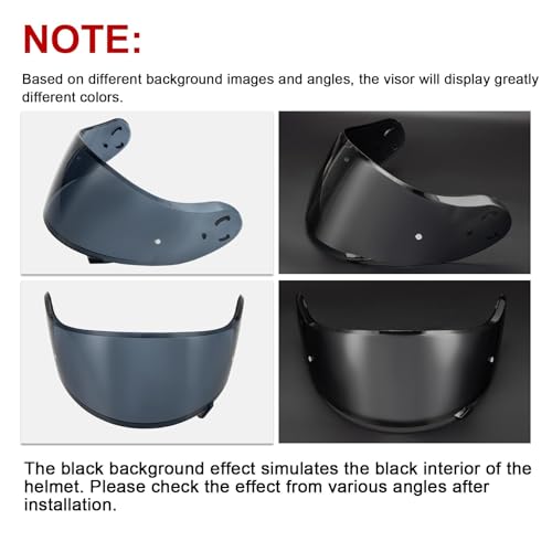 Image of PSLER Shatterproof Motorcycle Helmet Visor for Neotec 2 CNS-3,Deep Smoke