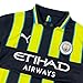 PUMA Mens Manchester City F.C. Away Collared Short Sleeve Replica Jersey Casual - Blue - Size XL