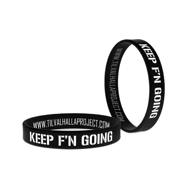 Til Valhalla Project Silicone Bracelets | Rubber Bracelets for Men | Mens Jewelry for Gym & Fitness | Veteran Owned & Operated | Proudly Printed in the USA