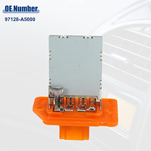 Image of ACROPIX Fan Blower Motor Resistor Heater Replacement Fit for Hyundai Elantra - Pack of 1 Orange Silver Tone