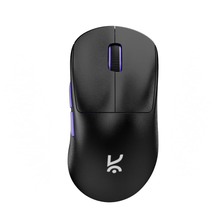 Image of Kreo Anzu 52g Ultralight Ergonomic Wireless Gaming Mouse for PC, Rechargeable Mouse Wireless with 50+Hours Battery Life, High End 80M Huano Switches, 12000DPI (Black)