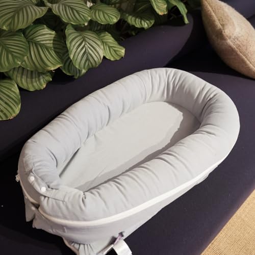 Image of Deluxe Lounger Cover | 100% Cotton Baby Lounger Extra Cover for Dockatot Deluxe | Hypoallergenic Infant Baby Nest Replacement | Cover Only (Gainsboro Corduroy)