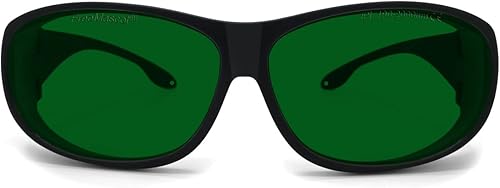 FreeMascot Gafas profesionales de protección ocular IPL 200nm-2000nm para depilación láser, bronceado, terapia de luz roja (verde) (estilo de marco