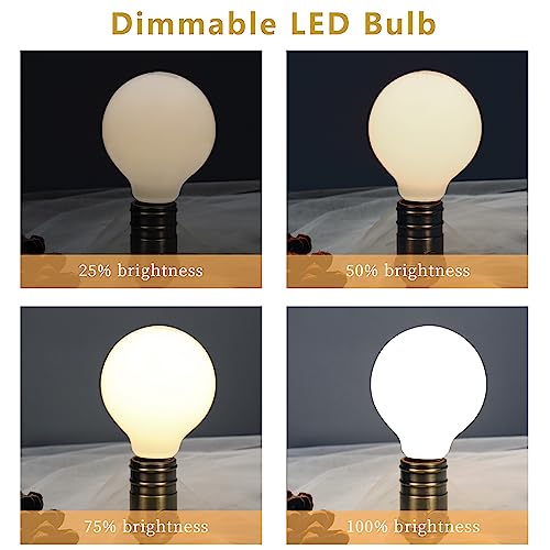 Image of G25 LED Globe Light Bulbs, E26 Base, Natural White 4000K, 6 Pack
