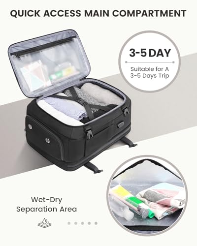 MATEIN Travel Backpack with Shoe Compartment for Men, 17 Inch