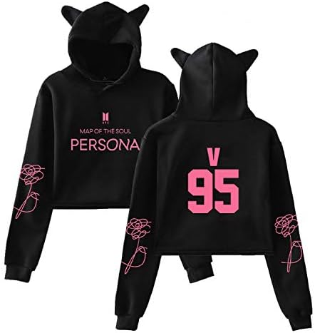 Aopostall Kpop BTS Jimin Jungkook Crop Top Hoodie MAP of The Soul Sweatshirt Sweater