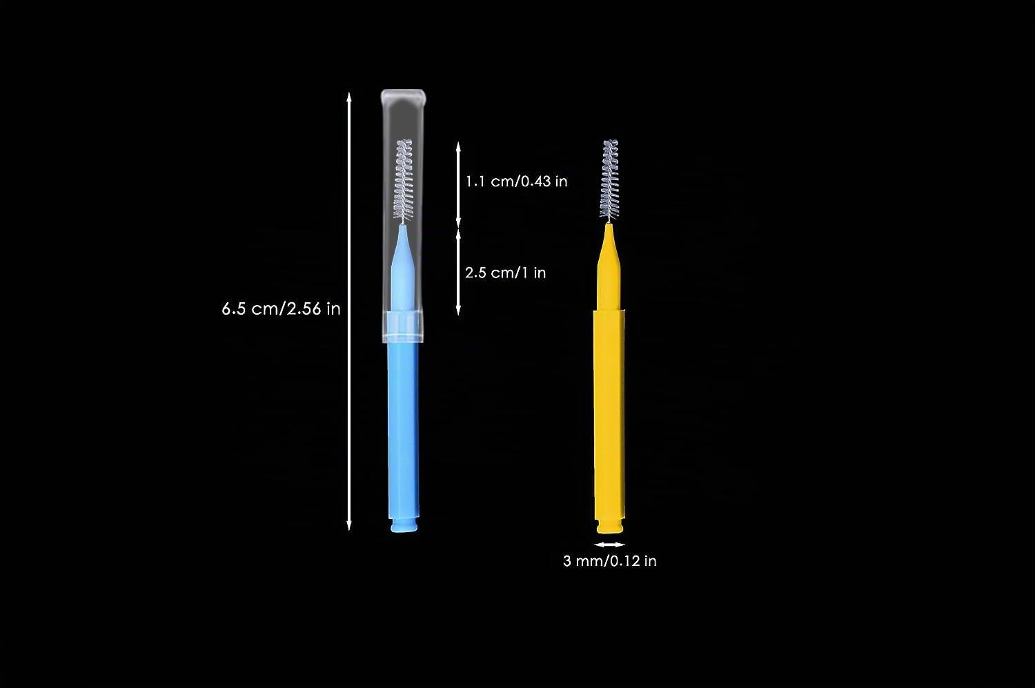 GOUWEIBA 100 Pezzi Scovolini Interdentali Spazzolini Interdentali con Coperchio per l'Igiene Interdentale Scovolino per Pulizia Denti Stuzzicadenti Flosser (Colore misto)