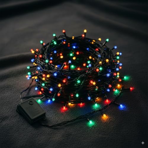 Image of One94Store 22 Meter Copper String Fairy Lights - 84 Multicolor LEDs, Flexible Waterproof Decorative Lights for Diwali, Christmas, Parties & Home Decor (Pack of 1)