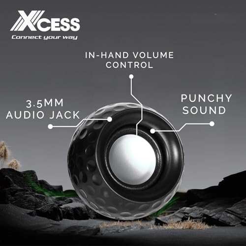 Image of XCESSUSB Speaker 2.0 | 3W x 2 Output | USB Powered | 3.5mm Audio Jack | Punchy Sound | in-Hand Volume Control | Uniform Design