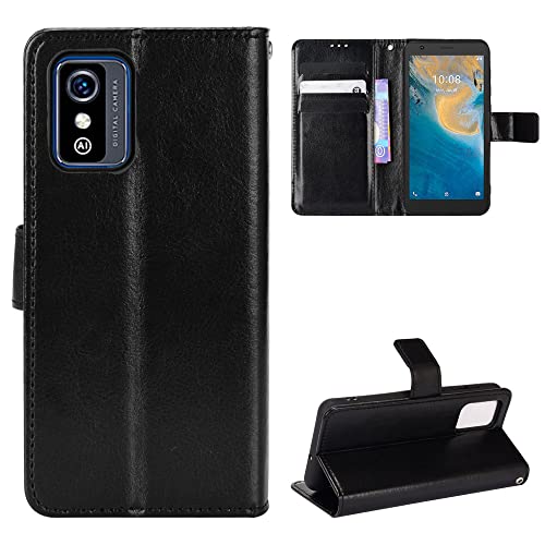 BellaCase Funda ZTE Blade L9 [Pata de Cabra] [Ranuras para Tarjetas] [Funda con Tapa magnética] Compatible con el teléfono Inteligente ZTE Blade L9(Negro)