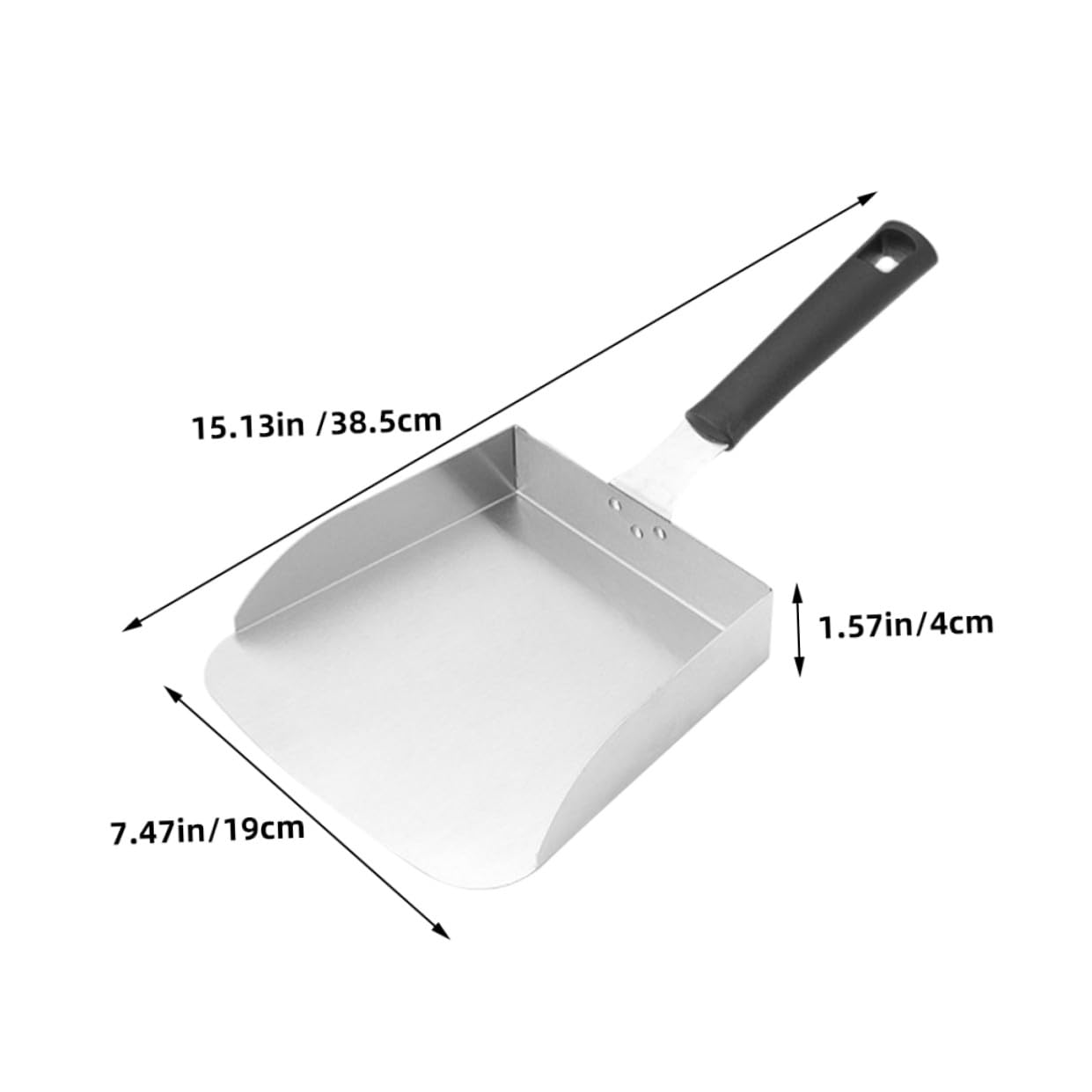 Angoily Espátula Multiusos de Acero Inoxidable 15,16 Pulgadas para Transferir Alimentos como Papas Fritas y Pollo Frito en Cocina Profesional y Doméstica