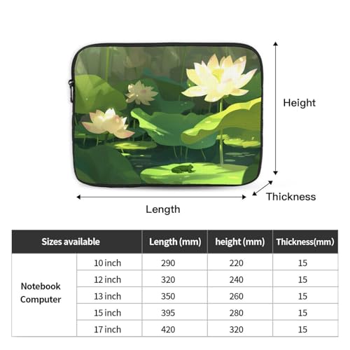 Frog Under Lotus Leaf Laptop Sleeve Case 15 Inch Suitable For Notebook Computer Tablet Traveling Carrying Simple Case4