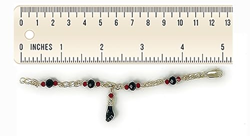 RC & J GENERAL 14KT GP BLACK HAND LUCKY CHARM EVIL EYE BRACELETE 5" - AZABACHE MAL DE OJOS BRAZALETE DE 5"4