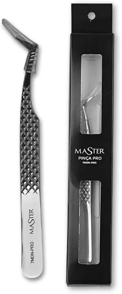 Pinça Master Diamantada 7MDN Pro Nanotecnologia Para Cílios – Alta Precisão, Durabilidade Incrível, Design Ergonômico, Ideal para Extensões e Aplicações Profissionais de Cílios