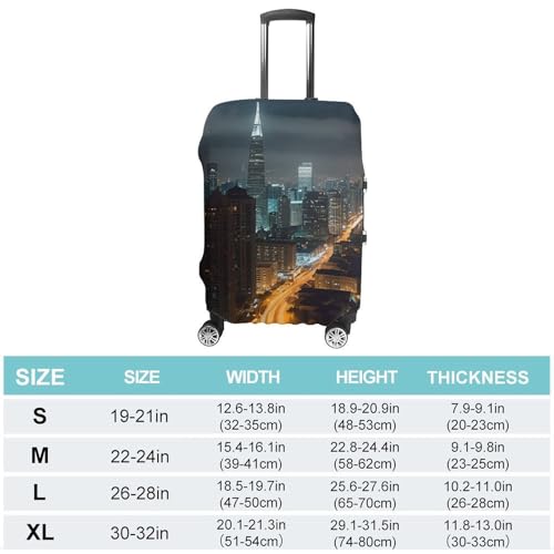Travel Luggage Cover Elastic Suitcase Protector Anti-Scratch Washable Beautiful City Night View Luggage Sleeve Tsa Approved Carry on Covers Baggage Cover Fits 18-32 Inch Luggages2
