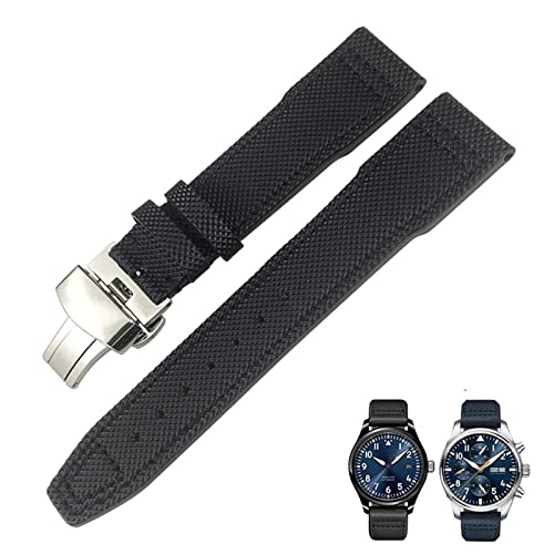 Bracelet de montre en cuir vert de 20 mm pour IWC au quotidien et en voyage