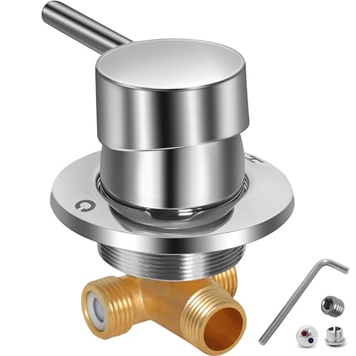 Gekufa Mitigeur Thermostatique de Douche en Laiton, Robinet de Sortie Deux en Un G1/2