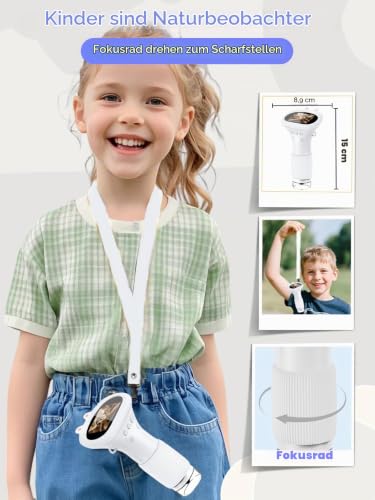 Acoath Mikroskop für Kinder, Digitales Taschenmikroskop mit 2,0" IPS-Bildschirm Lupe 200x Vergrößerung… – Ansicht 5