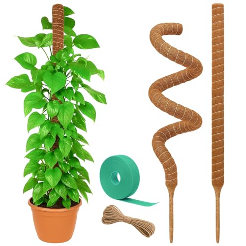 Craft911 Moss Pole Monstera Plant Support – 2 Pack 28” Bendable Moss Pole Monstera...