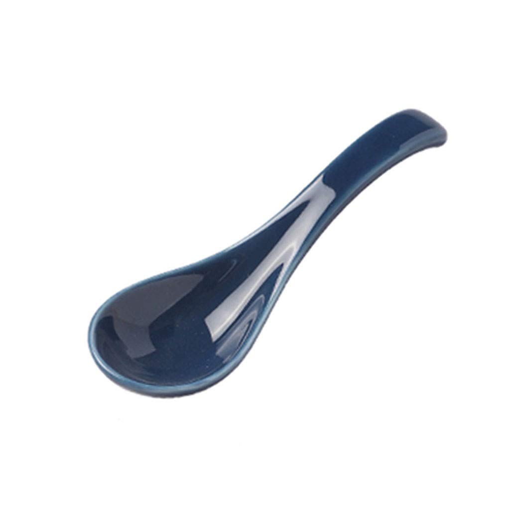Juego De 10 Cucharas Soperas De Cerámica para El Hogar, Lindas Cucharas Soperas Pequeñas, Cucharas De Arroz, Longitud De 5,31 Pulgadas, Cucharas Soperas（Gold）