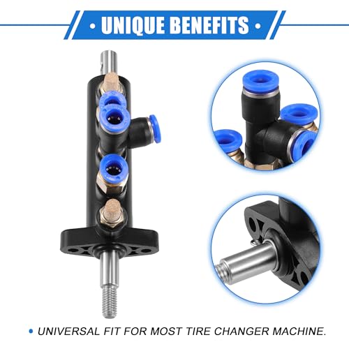 Image of Air Control Valve Foot Pedal, 6.10 inchx2.05 inchx2.91 inch Tire Tyre Changer Machine Parts Universal for Car Tire Change Durable Metal Black