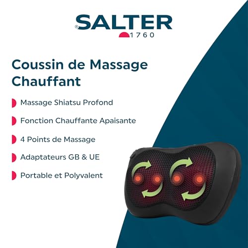 Coussin de massage cervical et dorsal Salter avec chauffage électrique - 2