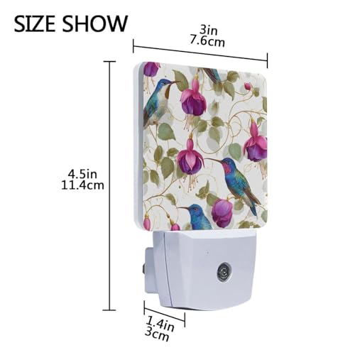 Lámpara de noche con sensor y luz LED diseño colibrí miniatura 3