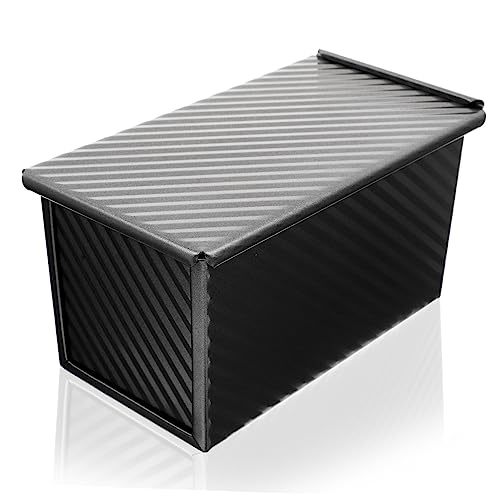 Cabilock Non Stick Toast Box with Lid Baking Mold for Bread for Family Gatherings and Quick Toast Baking Kitchen Supplies for Delicious Homemade Bread