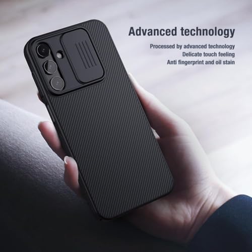 Image of Nilkin Classic Series Compatible for Samsung A25 Case with Camera Cover, [Camera Lens Protector] [Scratch-Resistant] [360 Full Protection] Shockproof Slim Phone Case (Black, A25)