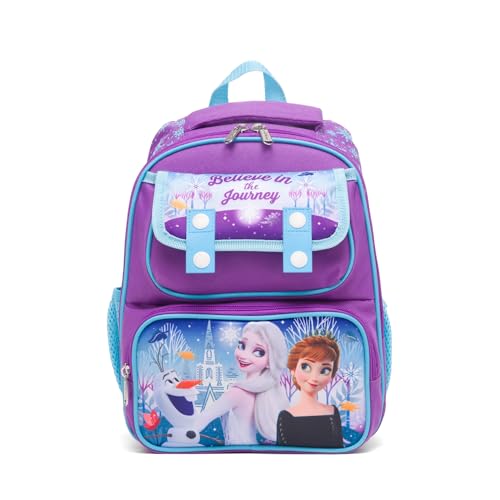 Ruz - Mochila pré-escolar Frozen de 30,5 cm com costas acolchoadas e alças ajustáveis, Roxa, Medium, Mochila