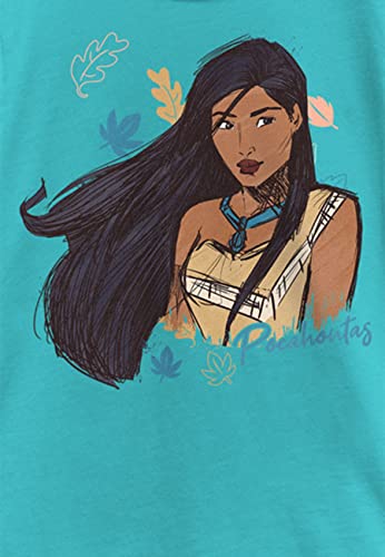 Disney Princess Pocahontas Sketchy Girl's Solid Crew Tee2